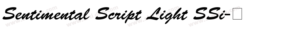 Sentimental Script Light SSi字体转换